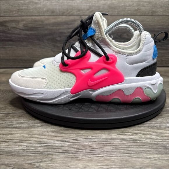 Nike React Presto Running Shoes White Blue Pink BQ4002-101 Size 7Y /  Women 8.5 - Picture 3 of 7